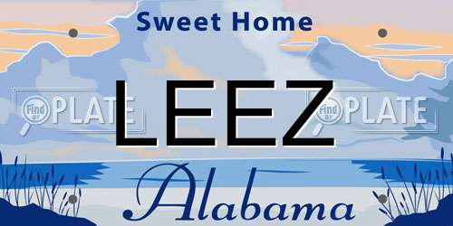 LEEZ Alabama License Plate