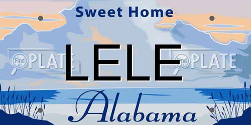 LELE Alabama License Plate