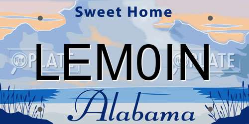 LEM0IN Alabama License Plate