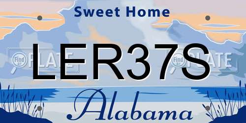 LER37S Alabama License Plate