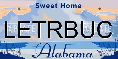 LETRBUC Alabama License Plate