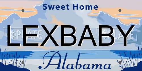 LEXBABY Alabama License Plate