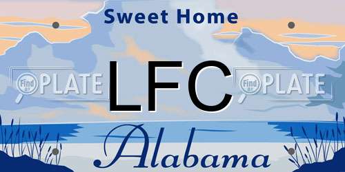 LFC Alabama License Plate