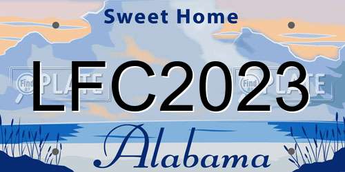 LFC2023 Alabama License Plate