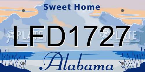 LFD1727 Alabama License Plate