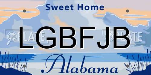 LGBFJB Alabama License Plate