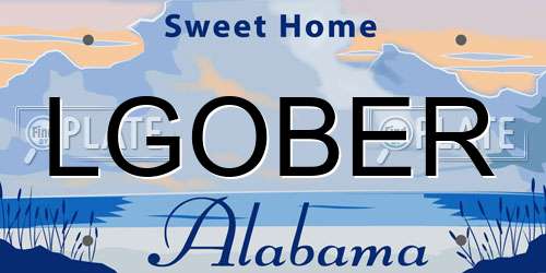 LGOBER Alabama License Plate