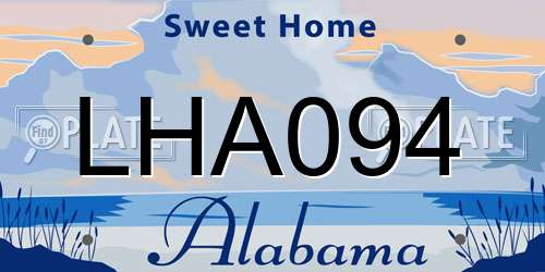 LHA094 Alabama License Plate