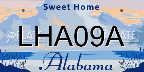 LHA09A Alabama License Plate