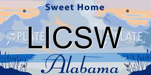 LICSW Alabama License Plate