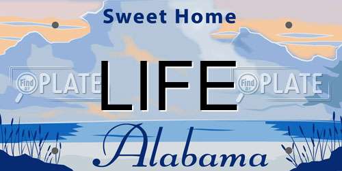 LIFE Alabama License Plate