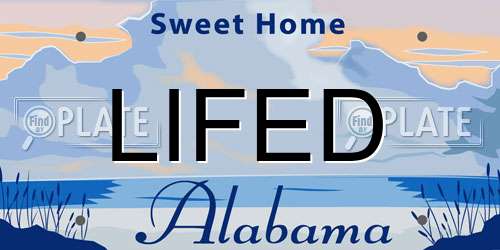 LIFED Alabama License Plate