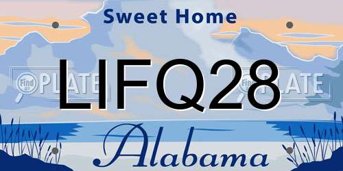 LIFQ28 Alabama License Plate
