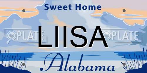 LIISA Alabama License Plate