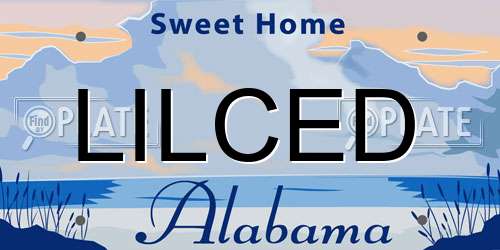 LILCED Alabama License Plate