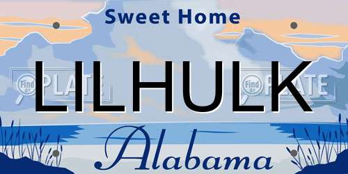 LILHULK Alabama License Plate