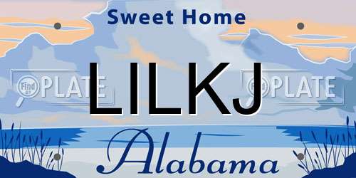 LILKJ Alabama License Plate