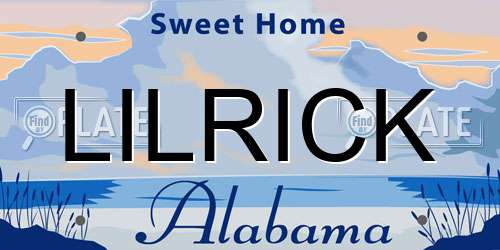 LILRICK Alabama License Plate
