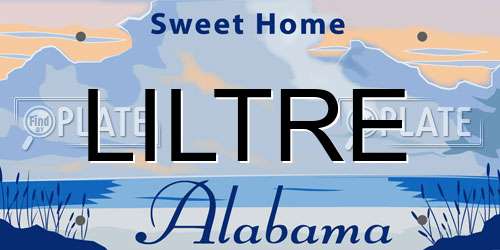 LILTRE Alabama License Plate