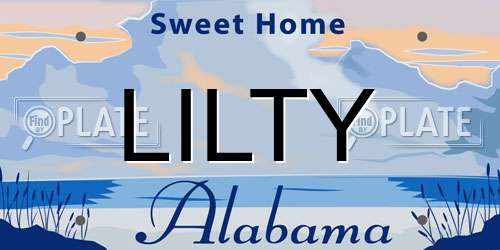 LILTY Alabama License Plate