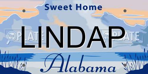 LINDAP Alabama License Plate