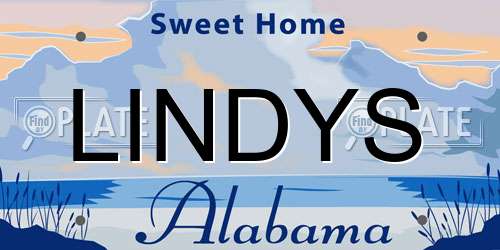LINDYS Alabama License Plate