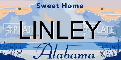 LINLEY Alabama License Plate