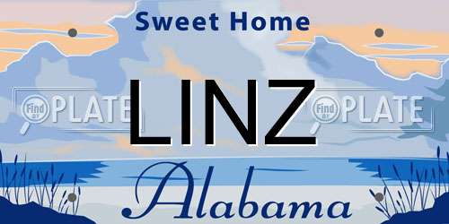 LINZ Alabama License Plate