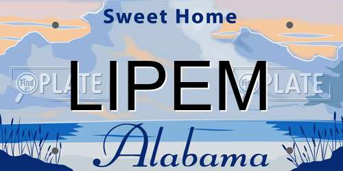 LIPEM Alabama License Plate