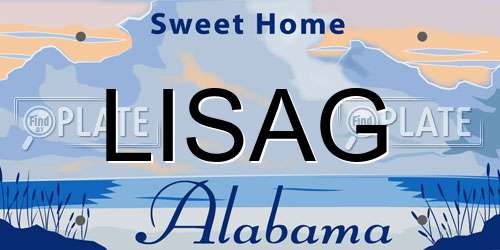 LISAG Alabama License Plate