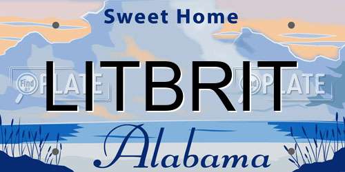 LITBRIT Alabama License Plate
