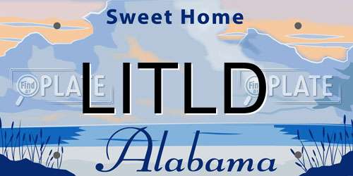 LITLD Alabama License Plate