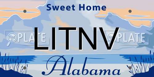LITNV Alabama License Plate