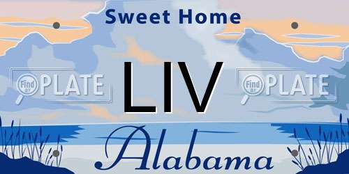 LIV Alabama License Plate