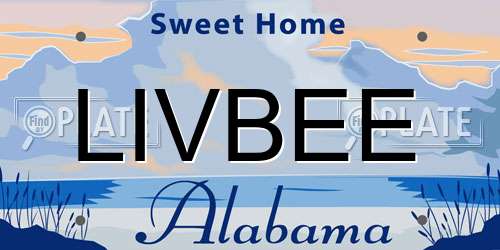 LIVBEE Alabama License Plate