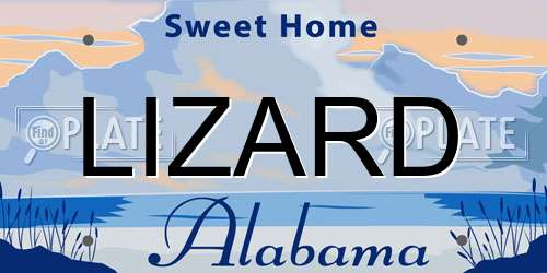 LIZARD Alabama License Plate