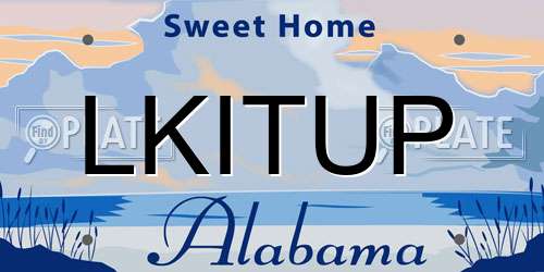 LKITUP Alabama License Plate