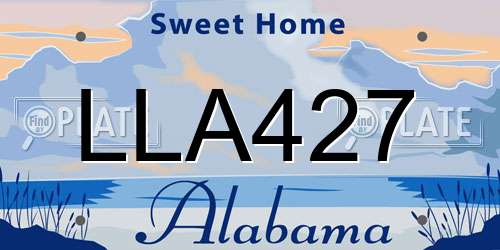 LLA427 Alabama License Plate