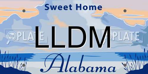 LLDM Alabama License Plate