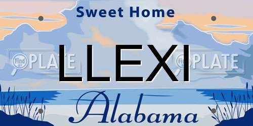 LLEXI Alabama License Plate