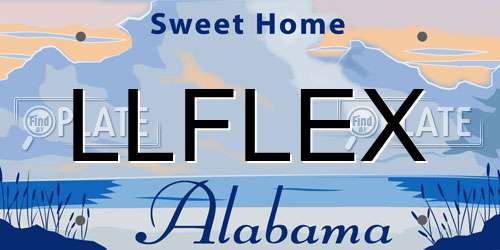LLFLEX Alabama License Plate
