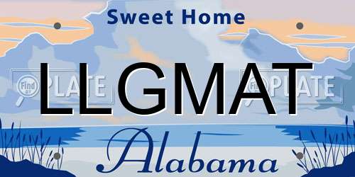 LLGMAT Alabama License Plate