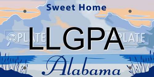 LLGPA Alabama License Plate