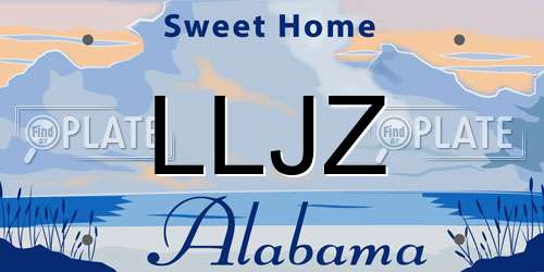 LLJZ Alabama License Plate