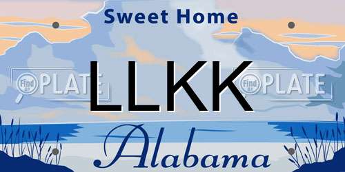 LLKK Alabama License Plate