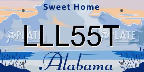 LLL55T Alabama License Plate