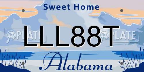 LLL88T Alabama License Plate