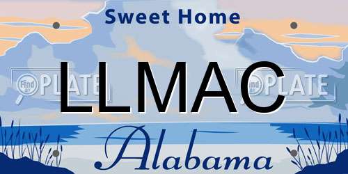 LLMAC Alabama License Plate