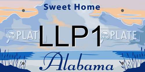 LLP1 Alabama License Plate