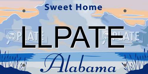 LLPATE Alabama License Plate